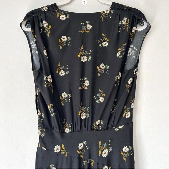 NEW Veronica Beard Wixson Silk Blend Floral Midi Dress Asymmetrical Hem - Picture 8 of 12